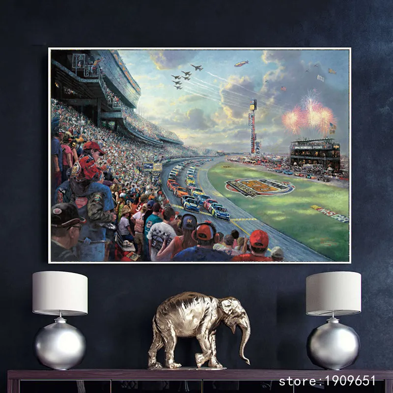 No Frame Thomas Del Fumetto Autodromo Pittura A Olio Di Paesaggio Stampe Su Tela Stampata Su Cotone A Casa Decorazione Della Parete Di Arte Immagine