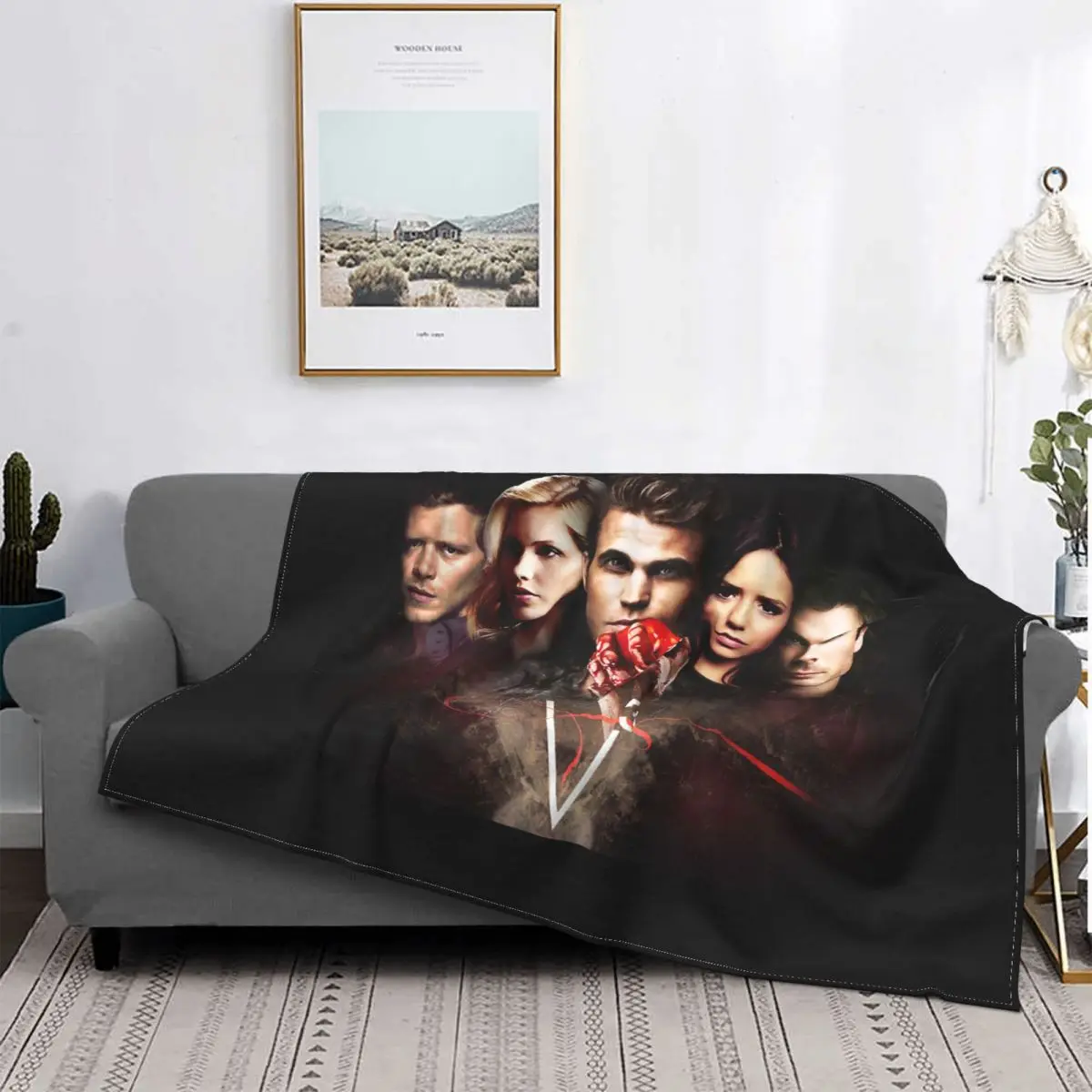 Die Vampire Diaries Fleece Decke Horror Fantasy Decke Fur Hause Im Freien Warma Bettdecke