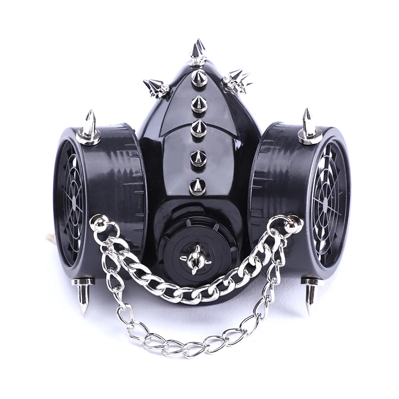 Steampunk Stud Chain Maschere Cosplay Retro Punk Respiratore Cyber Punk Gothic Rivet Mask Accessori Per Feste