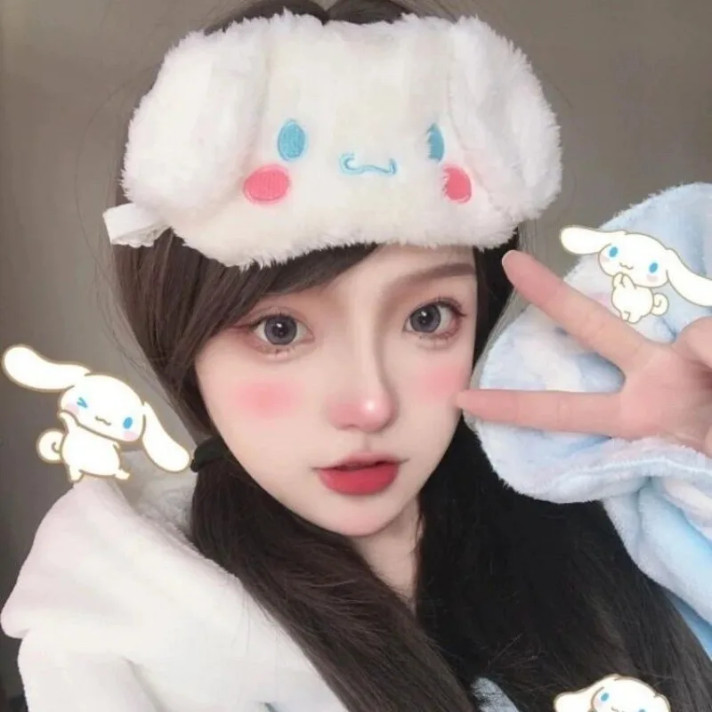 Kawaii Sanrio Cinnamoroll Peluche Maschera Per Gli Occhi Anime Cinnamoroll Maschera Per Gli Occhi Oscurante Pausa Pranzo Sonno Signore Protezione Per 