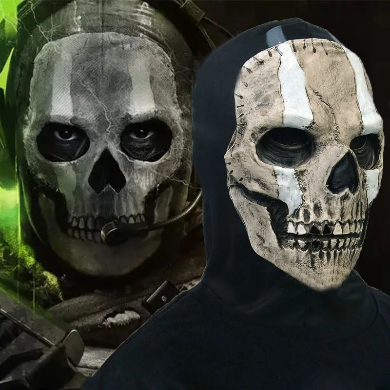 Call Of Duty Skeleton Ghost Mask Gioco Di Halloween Role-Playing Costume Mask Ghost Mask Tactical Face Dress Up Rivestimenti Per La Testa In Lattice