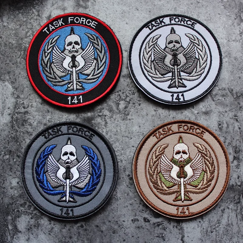 Zty - Anime 141 Task Force Cod Call Of Duty Morale Badge Army Fan Ricamato Armband Abbigliamento Wtih Zaino Hook Loop Patch
