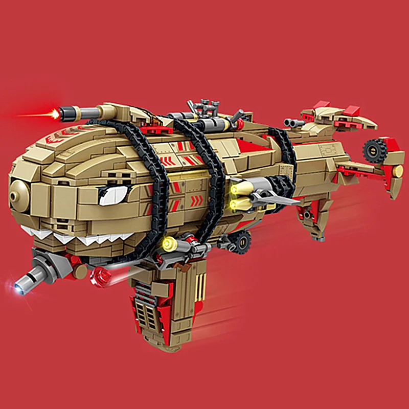 Avviso Rosso Sovietica Yuri World Wars Military Kirov Airship City Airboat Ideas Model Building Block Bricks Regalo Per Bambini Kid