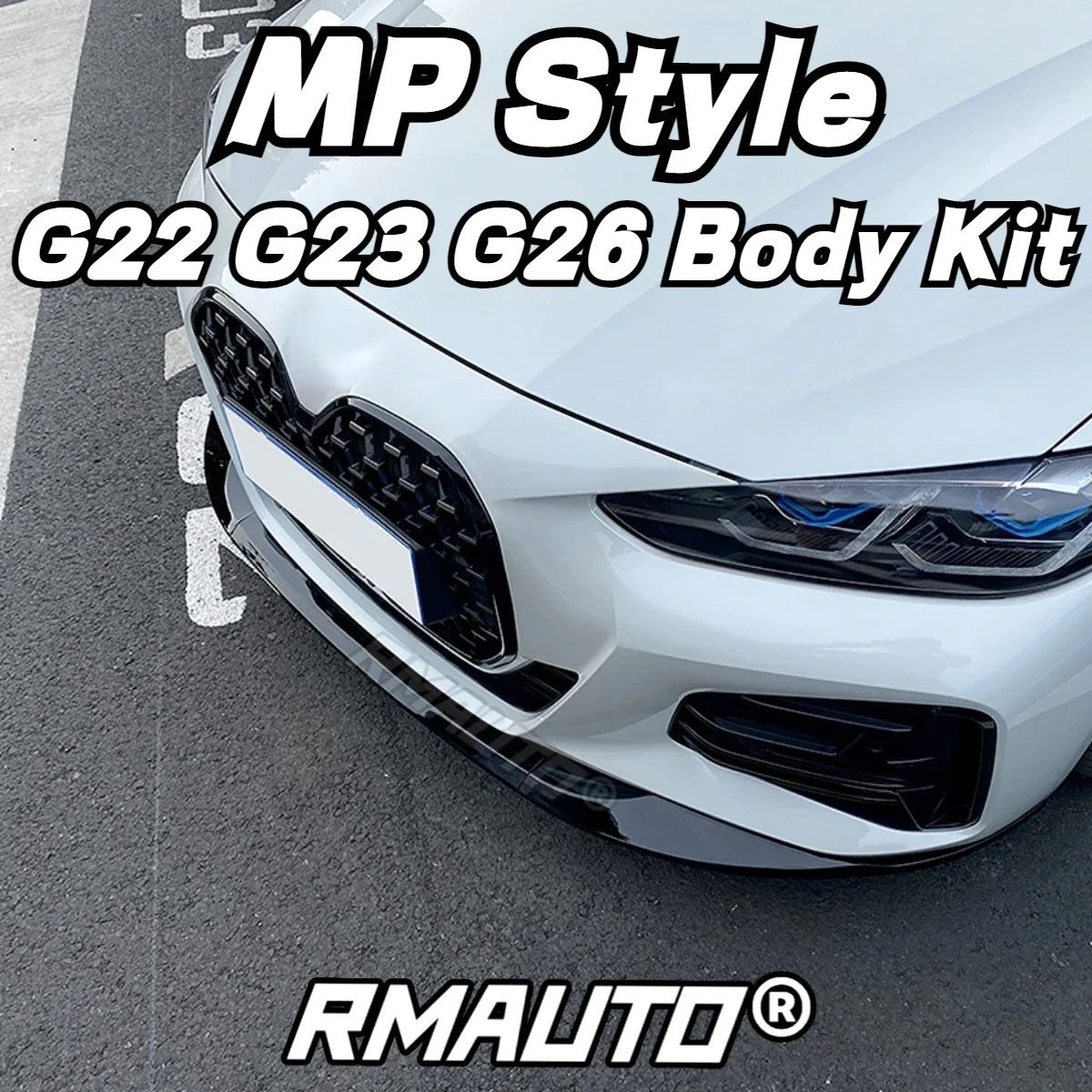 G22 G23 G26 Labbro Anteriore Mp Style Paraurti Splitter Diffusore Lip Spoiler Body Kit Per Bmw Serie 4 G22 G23 G26 2020-2023 Accessori