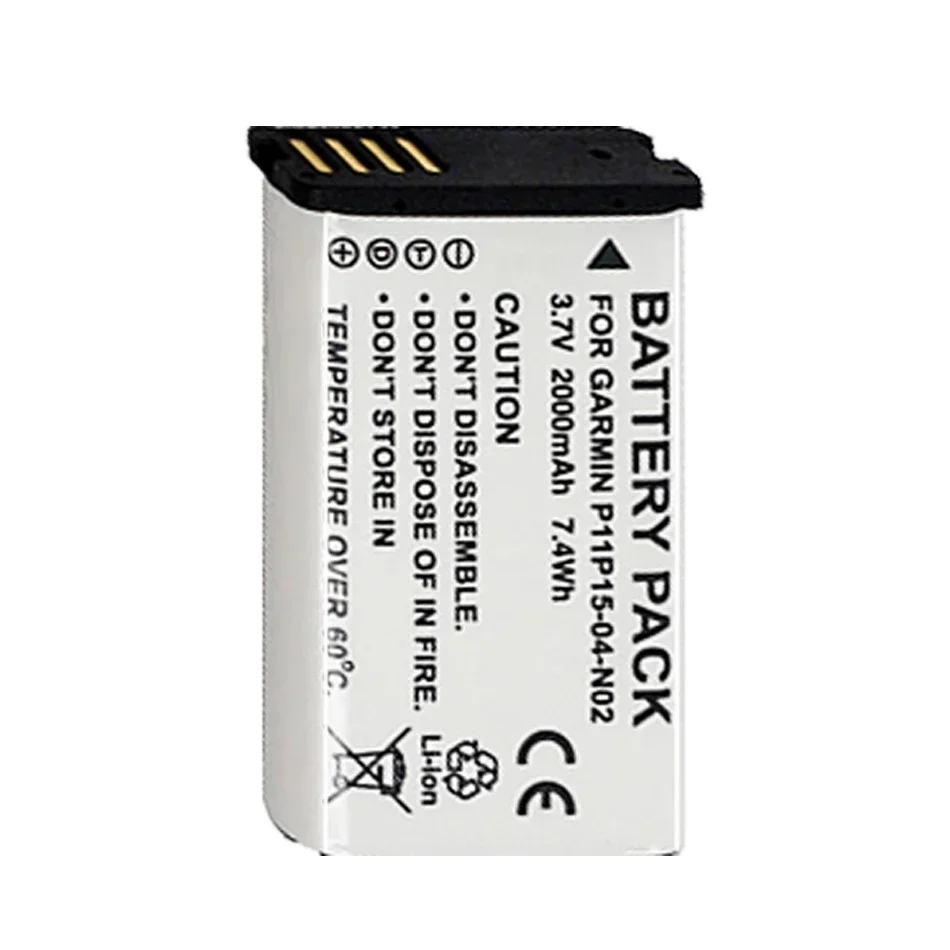 Batteria 2000Mah 361-00053-00 Per Garmin Montana 650 650T 600 Virb Gps