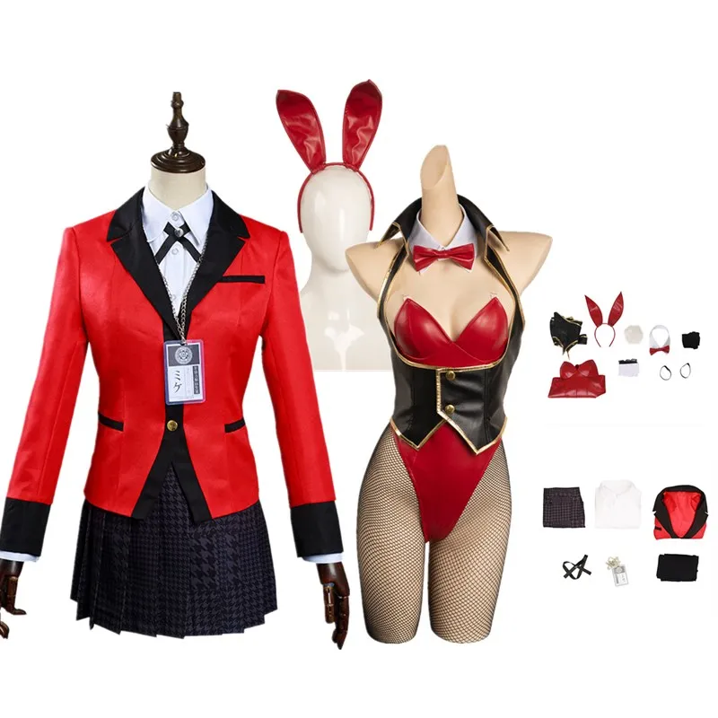 Jabami Yumeko Cosplay Fantasy School Uniform Kakegurui Costume Adult Women Bunny Girls Tuta Halloween Carnival Fanasia Suit