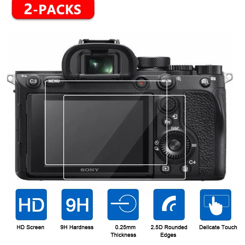Pellicola Salvaschermo In Vetro Temperato Da 2 Pezzi Da 0.25Mm Per Fotocamera Sony A9Iii A6700 A7 Iv A7R V A7Iv A7Rv Zv-E1 Zve1 A7Cii A7Cr