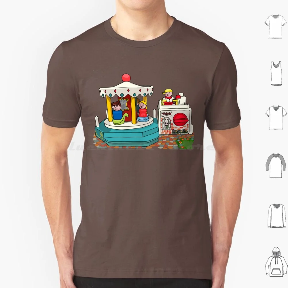 Little People Merry-Go-Round T Shirt Uomo Donna Bambini 6Xl Fplp Little People Fisher Price Little People Round People Sew