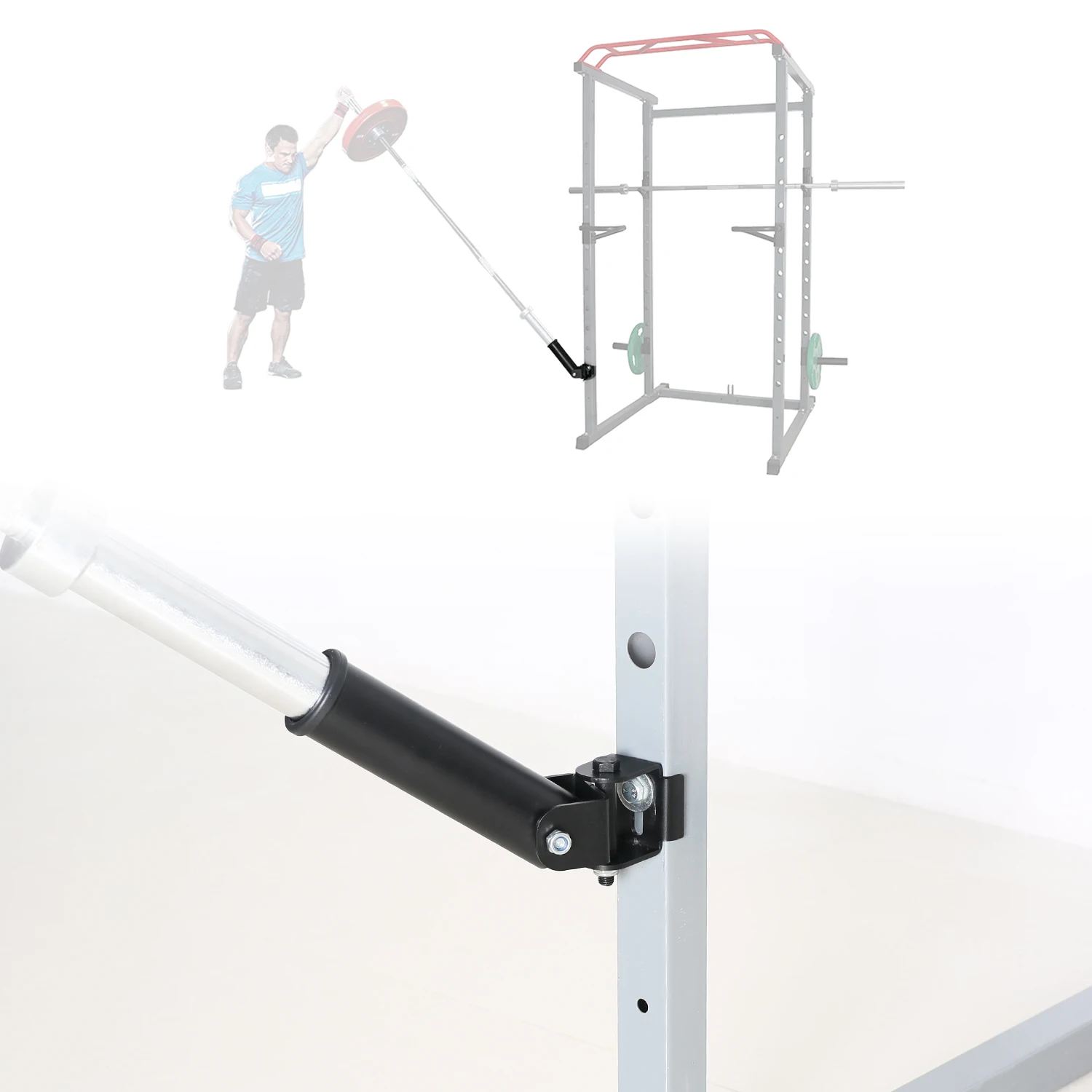 Montaggio Su Rack Landmine Squat Attachment T-Bar Row Landmine Base Fit 2X 2/3X3 Power Rack 2/3 Pollici Bar Home Gym Attrezzature Per Il Fitness
