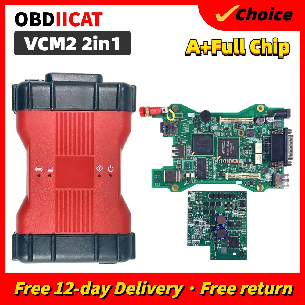 Vcm2 Full Chip Multi-Lingua Vcm 2 Pro Ids Ucds Obd2 Strumento Diagnostico Vcm2 Ids Interfaccia Multi-Lingua Doppio Pcb Scanner Vcmii