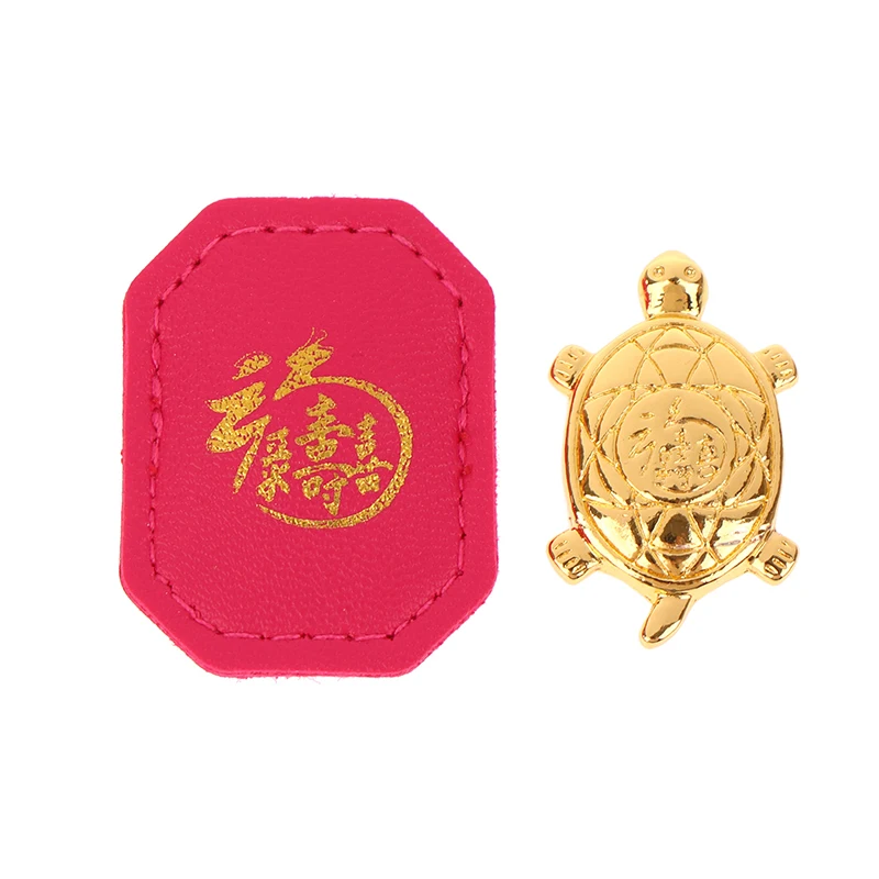 Feng Shui Money Turtle Temple Lucky Wealth Mini Golden Tortoise Guarding Pregare Decorazioni Per La Casa Regalo Fortunato Miserly Turtle
