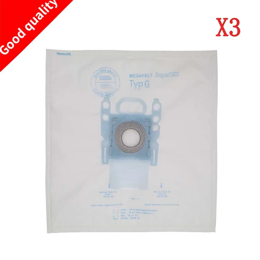 Sacchetto Per La Polvere Dell'Aspirapolvere Per Bosch & Siemens Bsg7 Bsg6 Muslimax Gl30 Tipo In Microfibra G Gxxl Gxl Megaair Supertex Bbz41Fgxxl