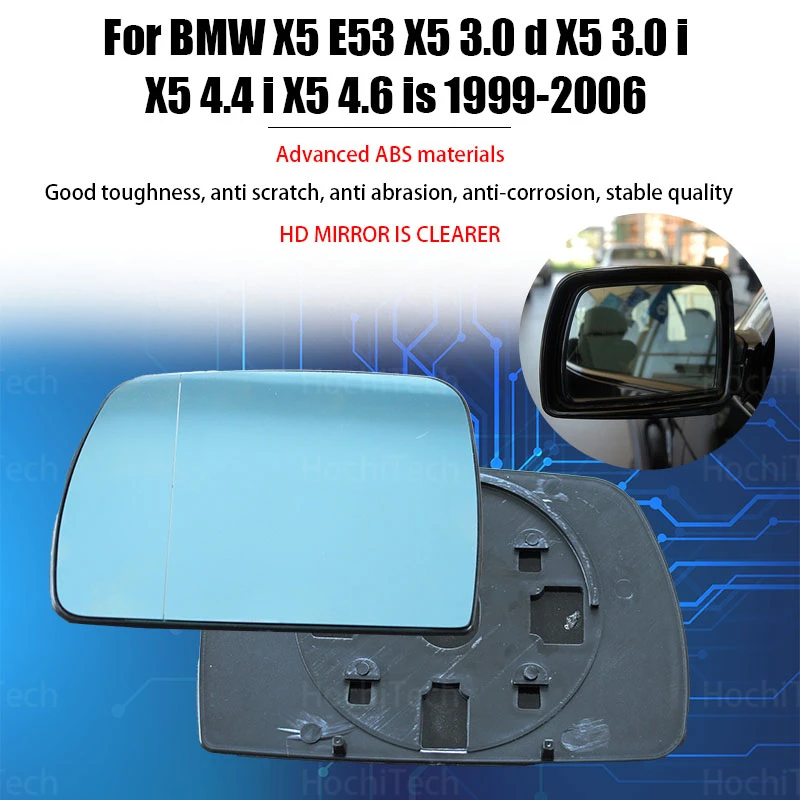 Vetro Specchio Di Ricambio Per Ala 1Pcs Per Bmw X5 E53 X5 3.0 D X5 3.0 I X5 4.4 I X5 4.6 Is 1999-2006 Riscaldato Sinistro E Destro