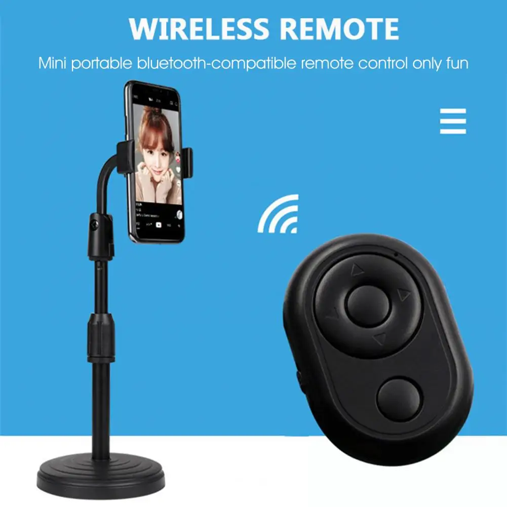 Bluetooth-Compatible Remote Control Powerful Battery Powered Mini Wireless Camera Selfie Controller For Phone