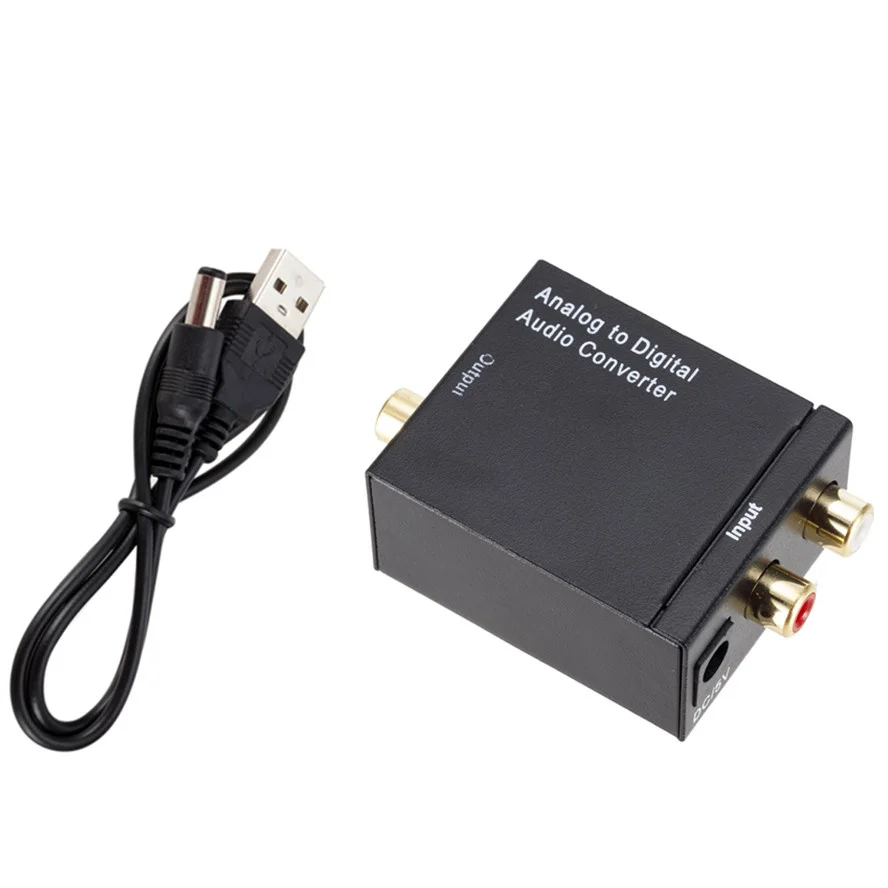 Convertitore Adc Adattatore Audio Da Segnale Analogico A Digitale Adattatore Ottico Coassiale Rca Toslink Spdif Tv Nuovo