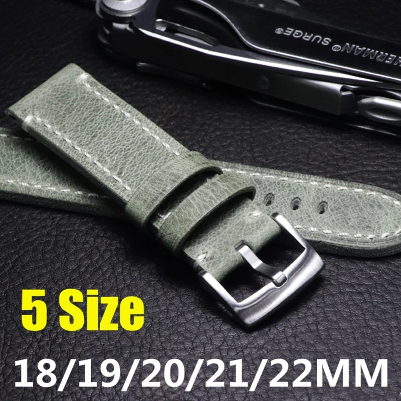Cinturino Per Orologio In Pelle Italiana Fatto A Mano Grigio 18Mm 19Mm 20Mm 21Mm 22Mm 24Mm Cinturino Per Orologio Vintage Per Cinturino Oris Omega Iwc