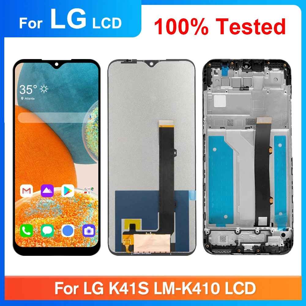 Lcd Da 6.55 "Per Lg K41S Display Lcd Lmk410Emw Touch Screen Assembly Digitizer Sostituzione + Cornice Per Lg K41S K410 Riparazione Display