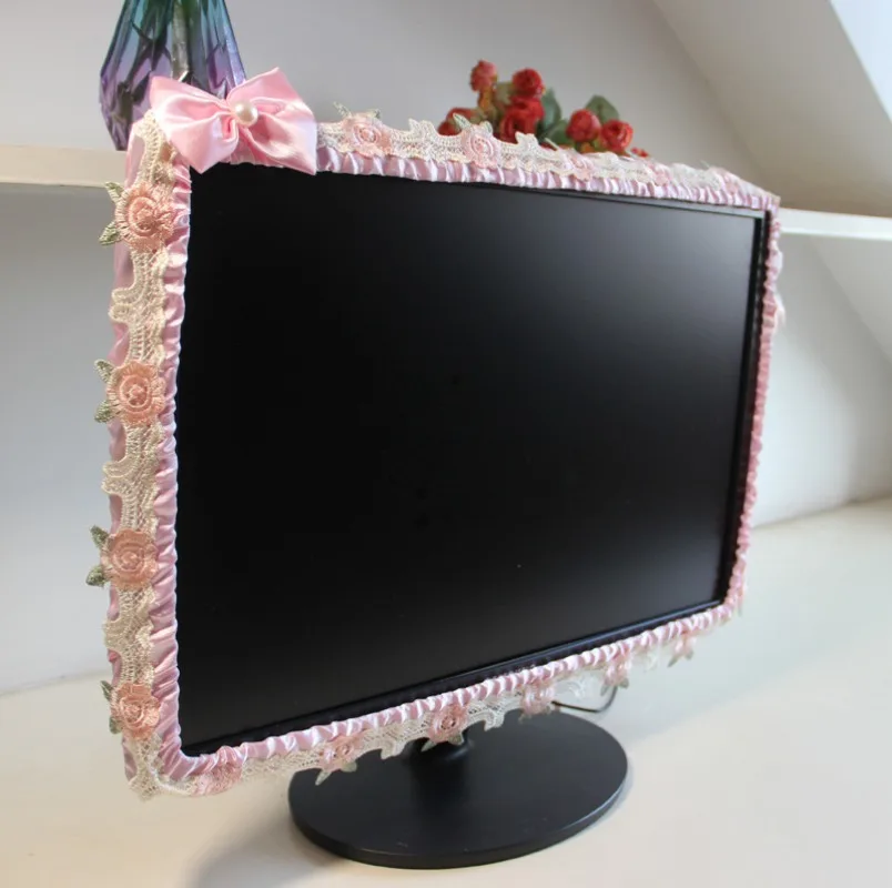 17-26 Pollici Tv Dust Cover Computer Monitor Protection Stick Schermo Curvo Da Tavolo A Parete Soft Fabric Craft