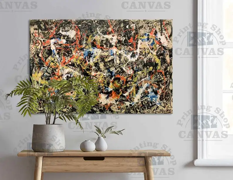 Jackson Pollock Convergence Abstract Reproduction Canvas  Jackson Pollock,Jackson Pollock  , Pollock Art, American Drip