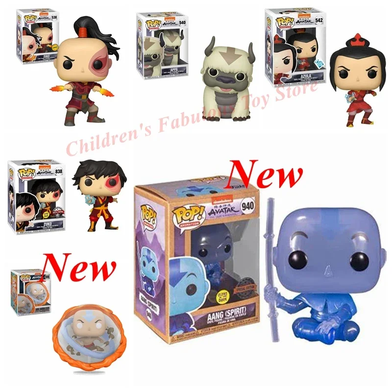 Nuovo Funko Pop Avatar Zuko 838 #538 # Appa 540 # Azula 542 # Aang Spirit #940 Vinyl Action Figure Collection Model Toys For Children