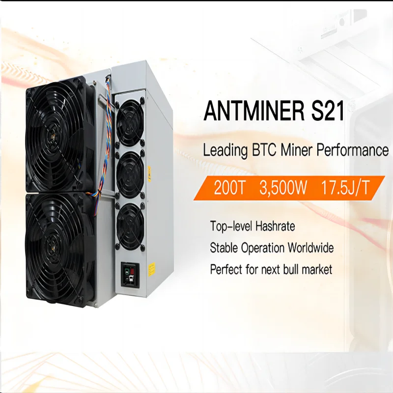 Nuovo Bitcoin Miner S21 200T 195T 188T 3500W 17.5J/T Btc Bch Bsv Sha256 Minatore Di Raffreddamento Ad Aria Antminer