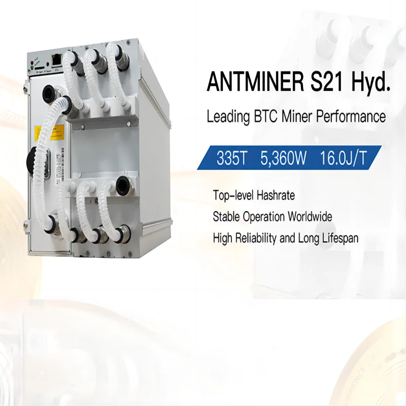 Nuovo Antminer Bitcoin Miner S21 335T 5360W Btc Bch Bsv Sha256 Hydro-Cooling Miner