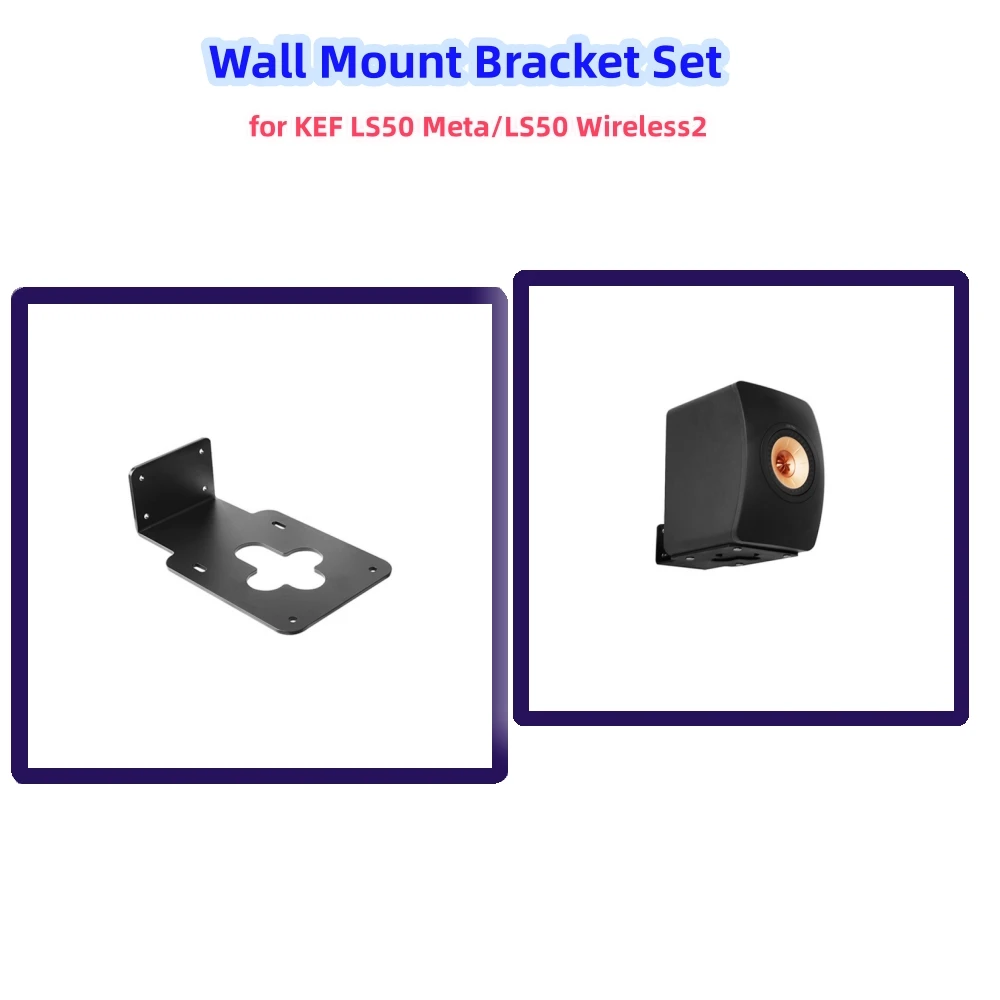 Staffa Di Montaggio A Parete Nera Per Accessori Di Ricambio Per Supporto In Metallo Kef Ls50 Meta/Ls50 Wireless2