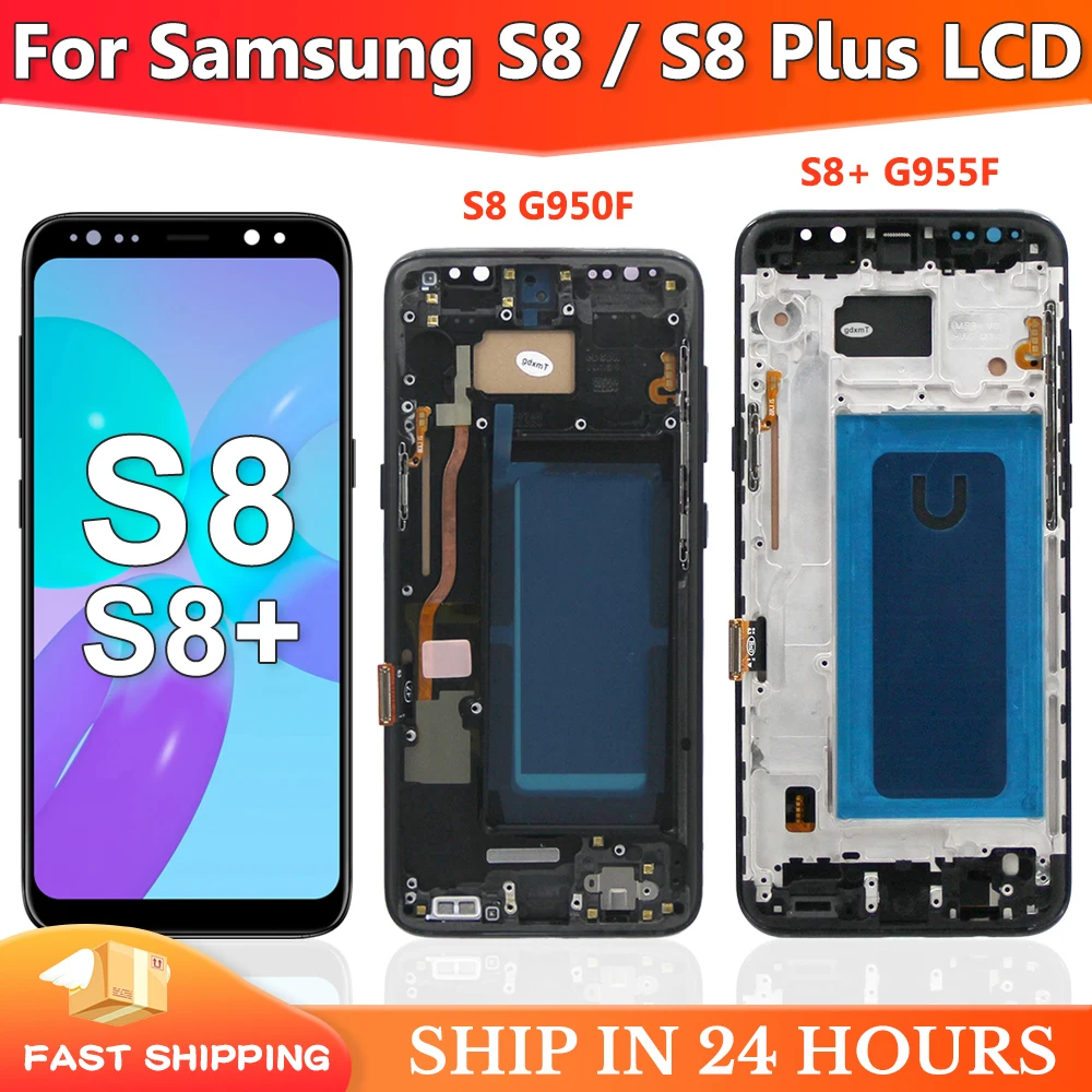 Sostituzione Dello Schermo Tft S8 +, Per Samsung S8 Plus G955F Display Lcd Touch Screen Digitale Con Cornice Per Samsung S8 G950F
