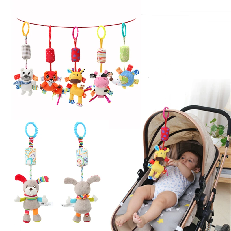 Baby Rattles Puppy Bee Bed Passeggino Appeso Giocattoli 0-12 Mesi Infant Afferrare Abilità Formazione Campana Teether Dolls Игрушки Для Детей