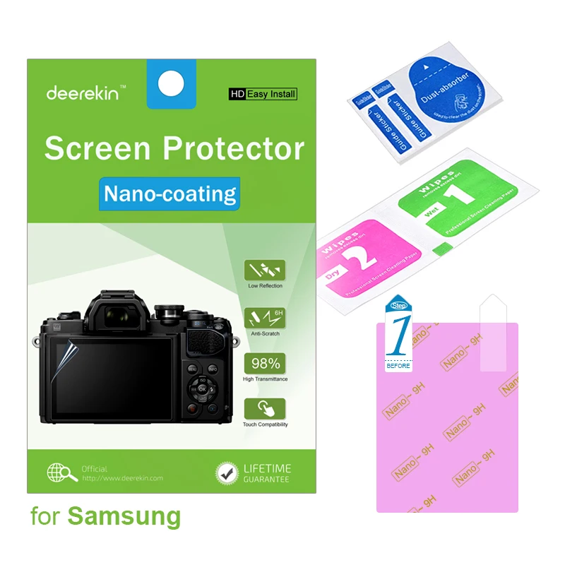 Deerekin Hd Nano-Coating Protezione Dello Schermo Per Samsung Nx3000 Nx30 Nx500 Smart Fotocamera Digitale