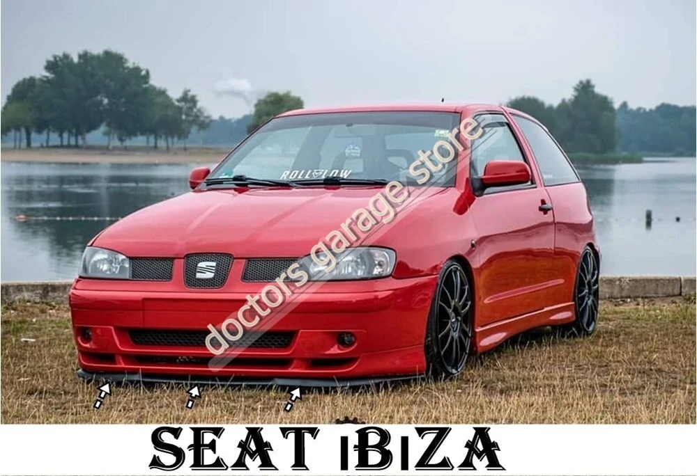 Per Seat Ibiza Mk2 Mk3 Cupra R Spoiler Anteriore Paraurti Lip Euro Spoiler Lip Universal 3 Pcs Body Kit Auto Car Accessory Sport Lip