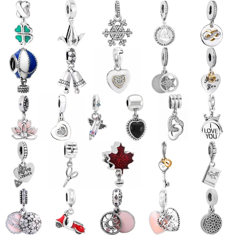 Clover Scooter Serene Lotus Canade Maple Leaf Friendship Star Bead 925 Sterling Silver Charm Fit Fashion Bracciale Gioielli Fai Da Te
