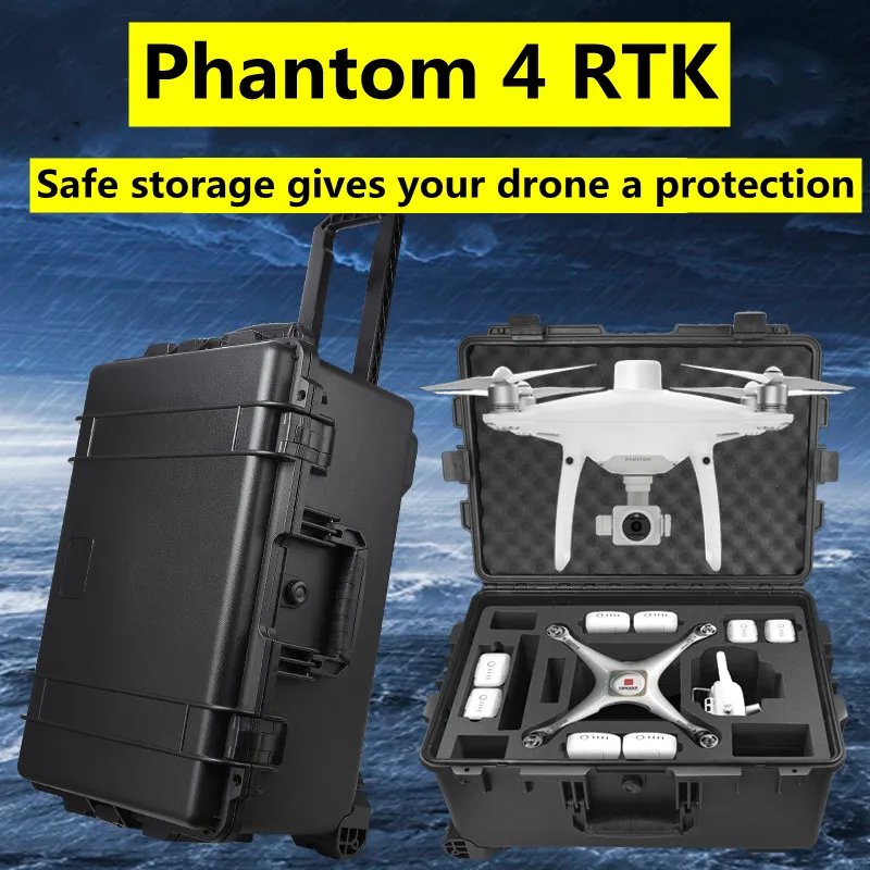 Adatto Per Phantom 4 Rtk Scatola Di Immagazzinaggio Scatola Impermeabile Scatola Di Protezione Di Sicurezza Custodia Per Carrello Drone Phantom 4 Rtk