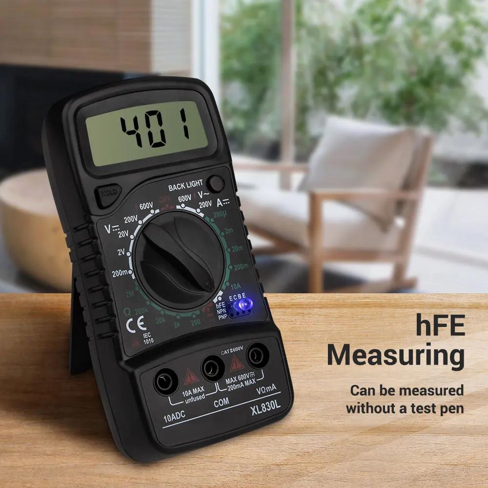 Xl830L Multimetro Digitale Multi Esr Meter Tester Automotive Electric Dmm Transistor Peak Tester Meter Misuratore Di Capacità