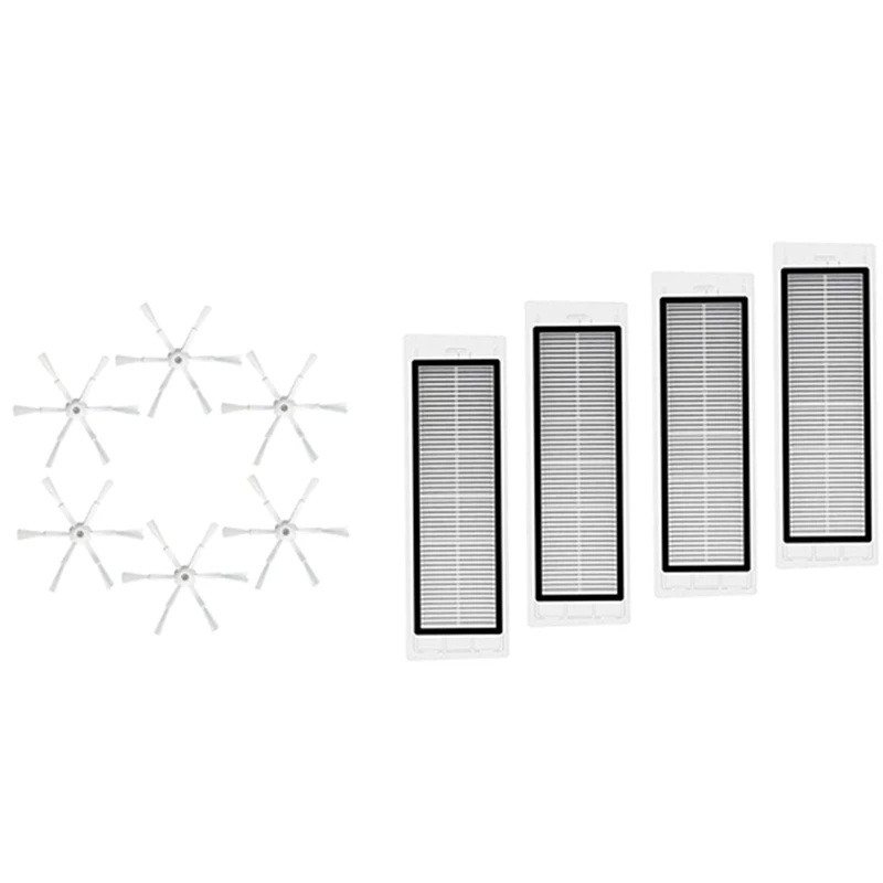 1Set 6 Bracci Spazzola Laterale Per Xiaomi Roborock S50 S51 S55 E 4X Filtri Per Roborock S5 S5 Max S6 E20 E25 E35 C10 S50 Xiaomi