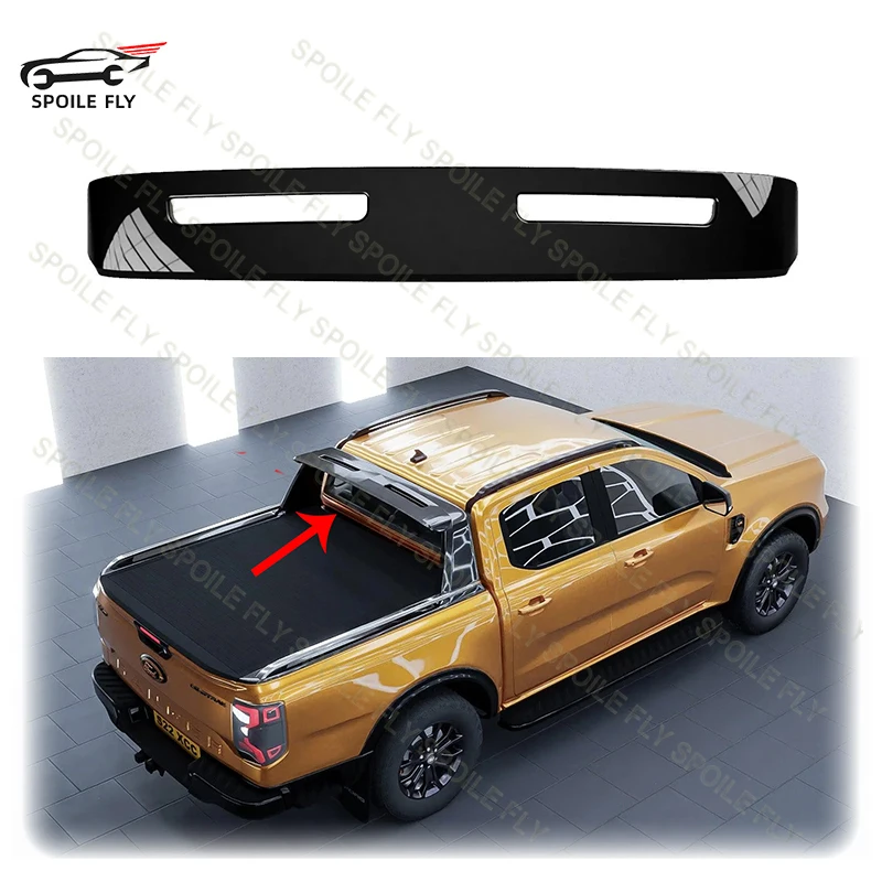 Abs Di Alta Qualità Per Ford Ranger Wildtrak 2023 + Kit Corpo Spoiler Ala Posteriore Auto Nero Lucido