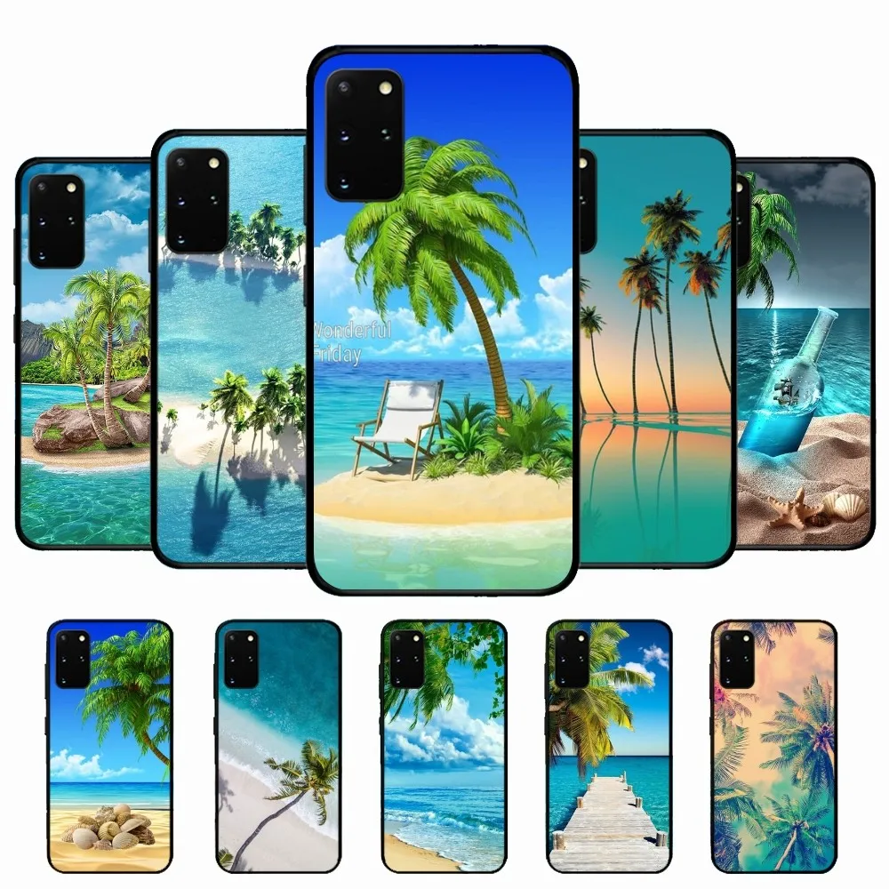 Custodia Per Telefono Summer Beach Sea Palm Tree Per Samsung S 9 10 20 21 22 23 30 23Plus Lite Ultra Fe S10Lite Fundas