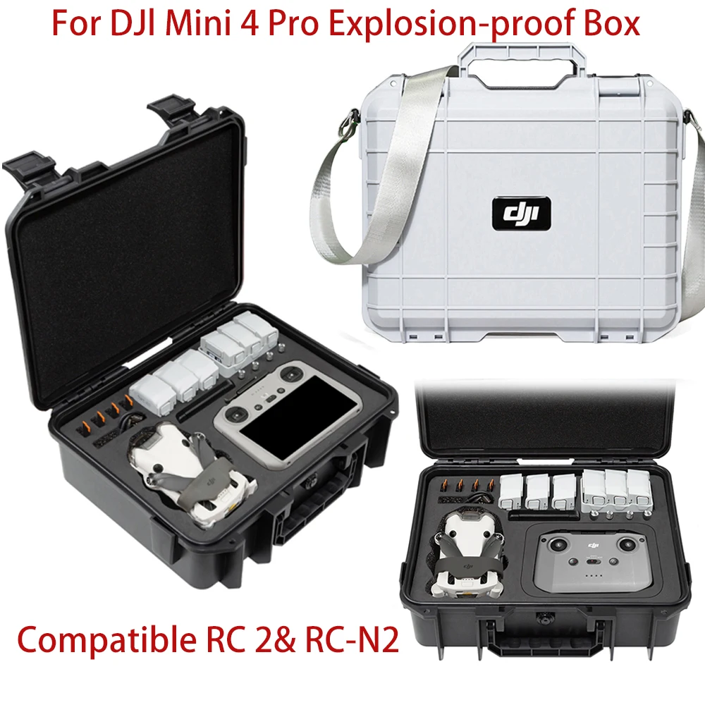 Per Dji Mini 4 Pro Custodia Antideflagrante Custodia Di Sicurezza Custodia Compatibile Con Telecomando Dji Rc2/Rc-N2