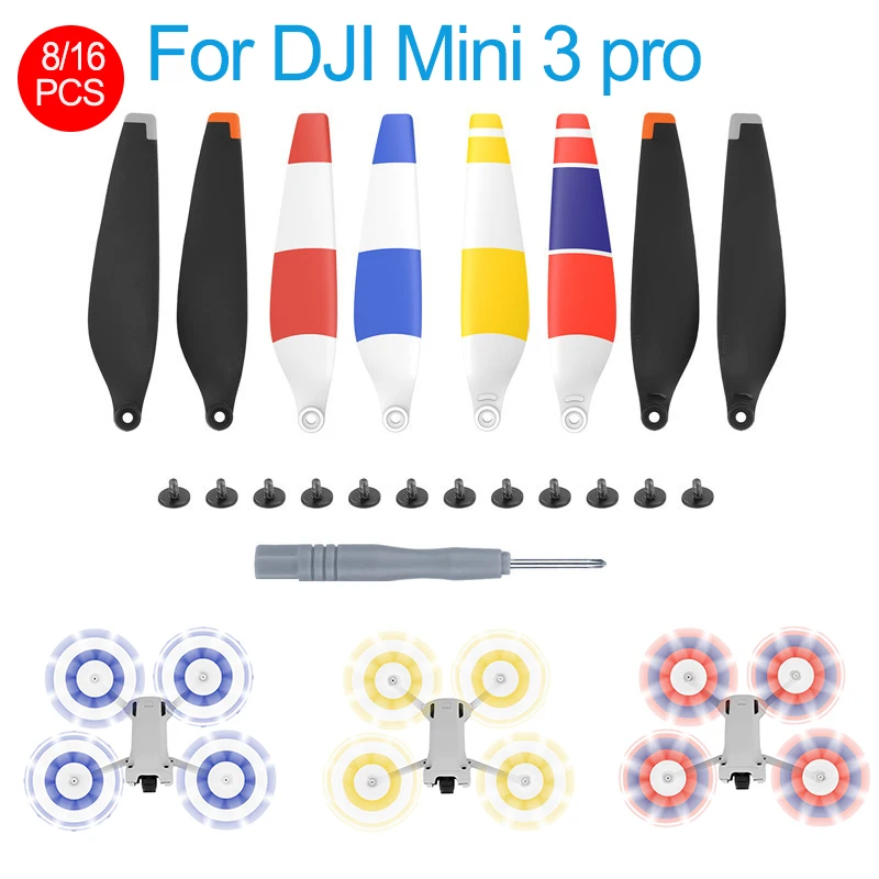 8/16 Pz Per Dji Mini 4 Pro Mini 3 Pro Elica Puntelli Leggeri Elica Di Ricambio Drone Blade Per Dji Drone Accessori