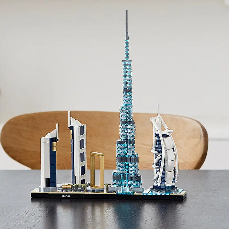 City Streetscape Architecture Dubai 21052 London Sydney Shanghai Building Blocks Kit Mattoni Modello Classico Per Giocattoli Per Bambini
