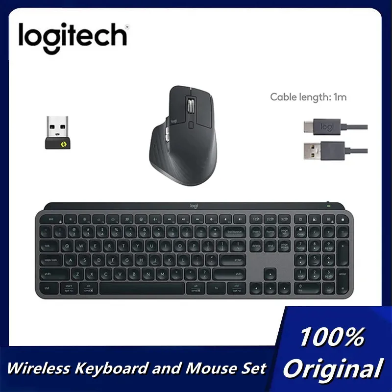 Originale Logitech Master 3S Mouse Mx Keys Tastiera Wireless Set Tastiera Wireless Mouse Combo Bluetooth Logi Bolt Ultrasottile