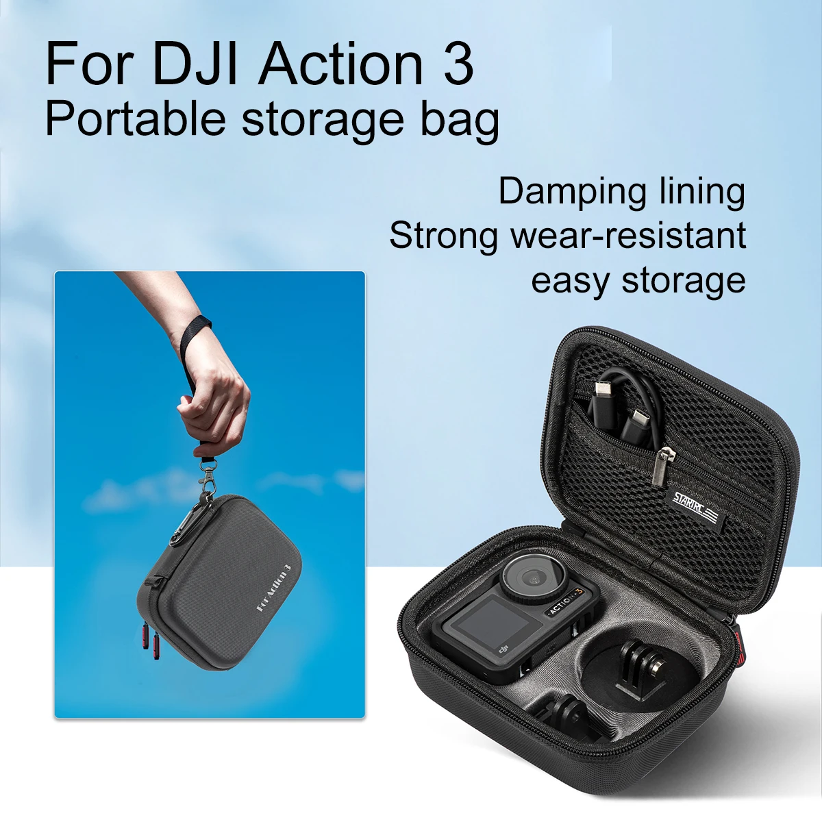Per Dji Action 3 Borsa Portatile Mini Borsa Sportiva Per Custodia Dji Action 3
