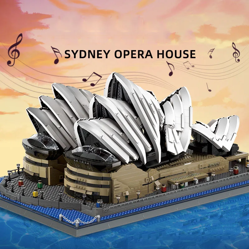 Creative Streetscape World Famous Modern Art Architecture Building Block Australia Sydney Opera House Street View Toys For Gifts