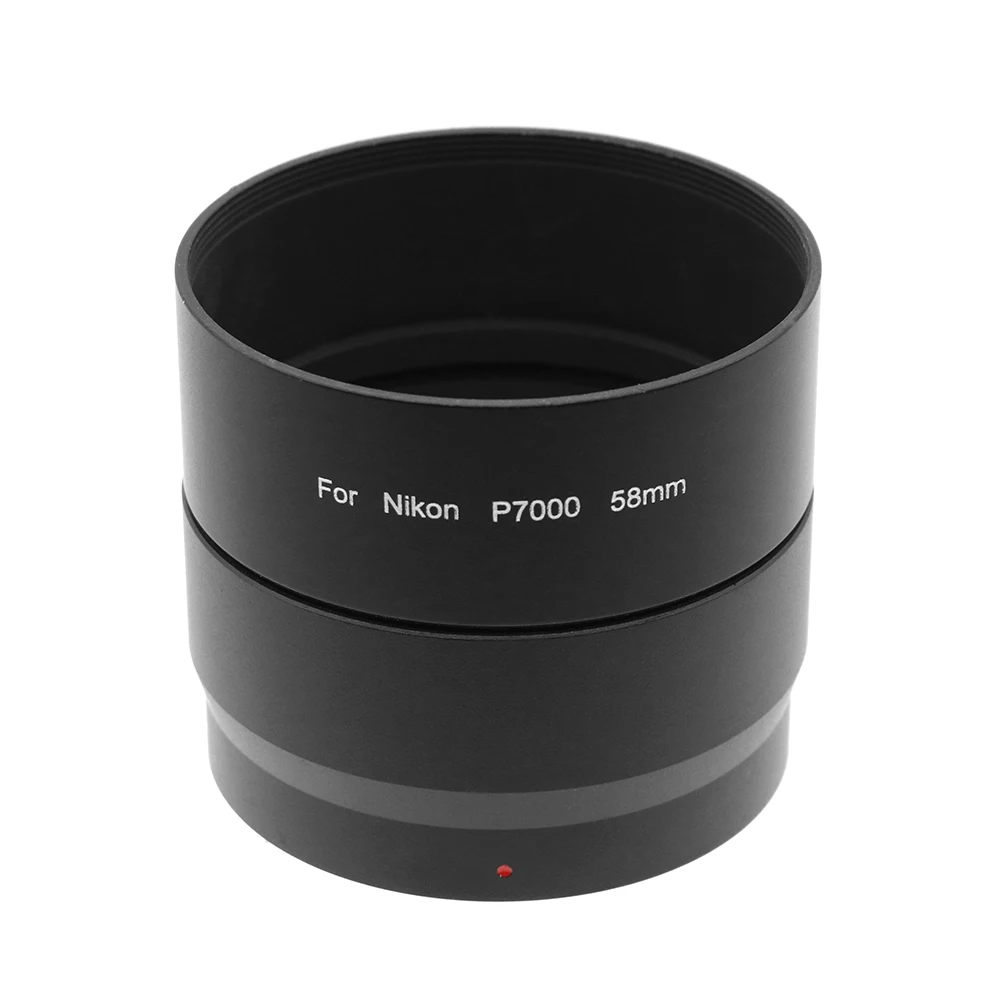 Tubo Adattatore Filtro P7000/P7100 58Mm Per Nikon P7000/P7100 Con Paraluce