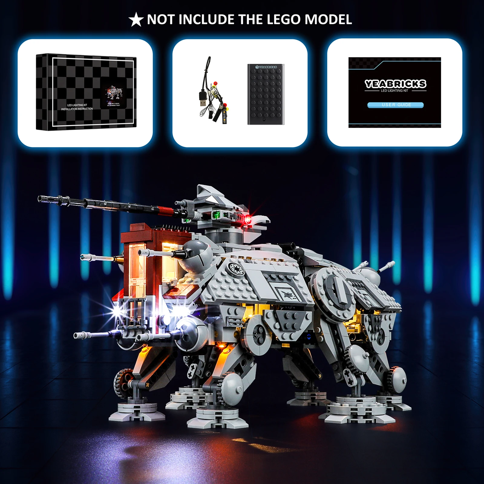 Joy Mags Led Light Kit Per 75337 Building Blocks Set (Non Includere Il Modello) Giocattoli In Mattoni Per Bambini