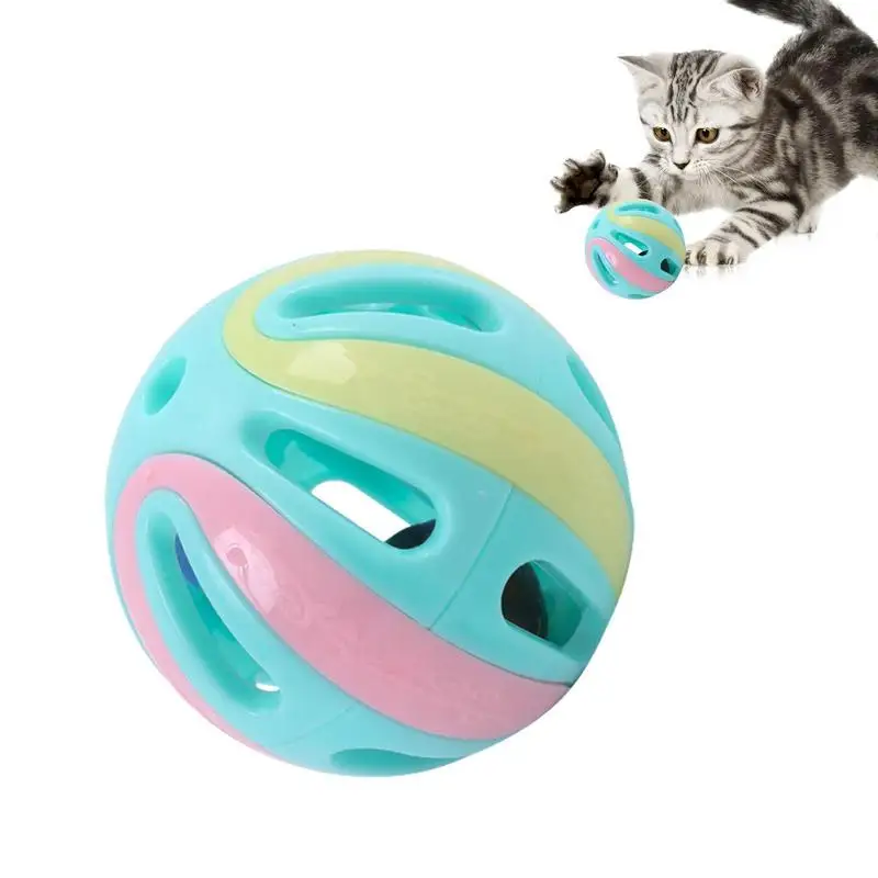 Cat Bell Ball Toy Gatti E Gattini Bell Toy Hollow Cat Jingle Balls Interactive Cat Toys Kitten Chasing Toys For Kitten Cats