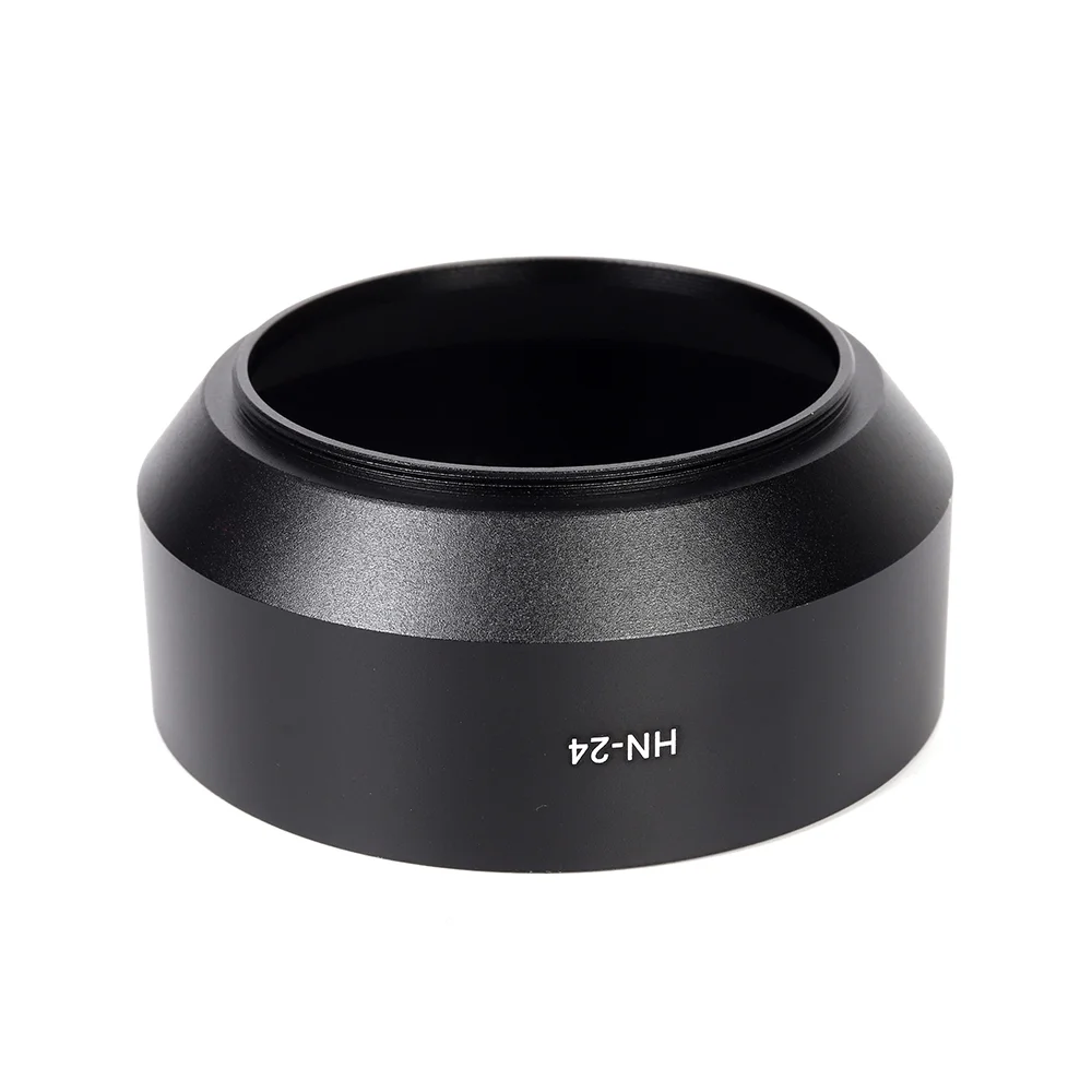 Hn-24 62Mm Paraluce A Vite In Metallo Nero Per Obiettivo Nikon 100-300Mm F5.6, 70-210Mm F4-5.6 , 75-300Mm F4.5-5.6