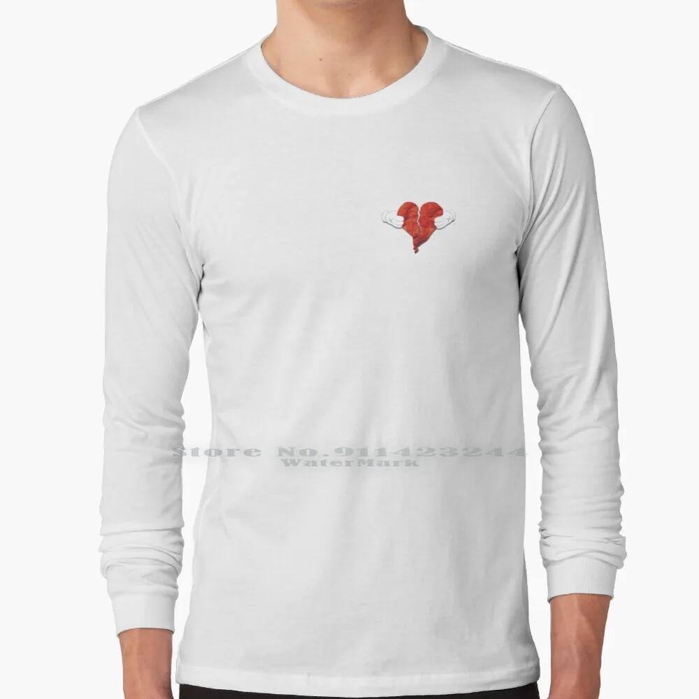808S E Crepacuore T Shirt A Manica Lunga Tee 808S E Crepacuore Kanye West Album Cover Unico Dell'Annata Di Musica Classica Di Fuoco Freddo