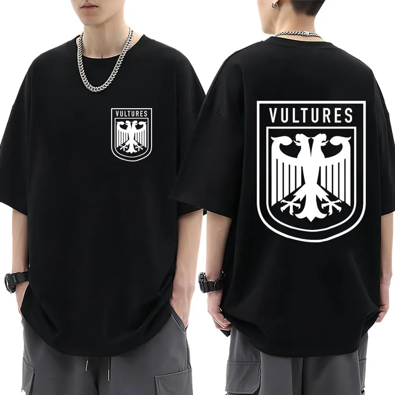 Rapper Kanye West Graphic T Shirt 2024 Music Album Vultures T-Shirt Uomo Donna Fashion Hip Hop T-Shirt Loose Harajuku Streetwear