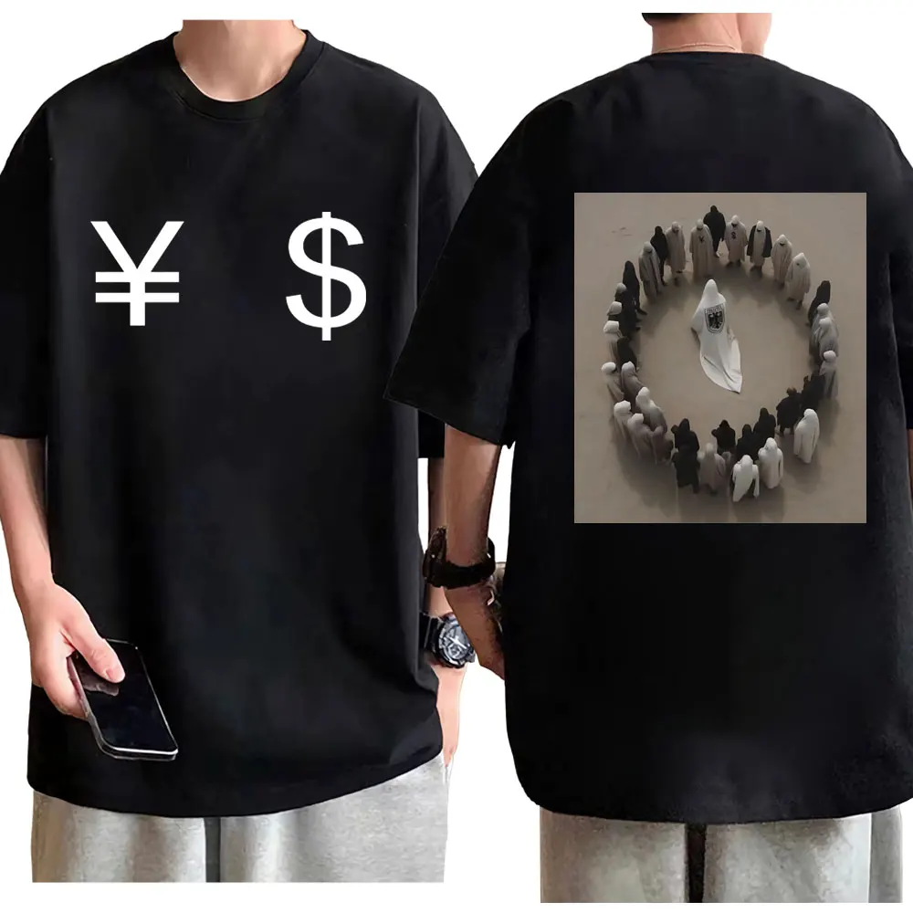 Hip Hop Rapper Kanye West Vultures Album Graphic T-Shirt T-Shirt Casual Moda Donna Uomo Estate T-Shirt Oversize In Cotone